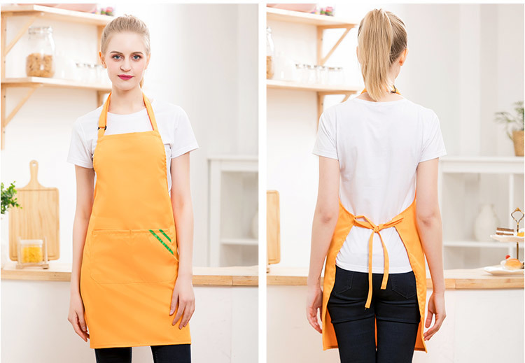 Workwear oblique two-bar milk tea shop waiter halter neck apron H01-204