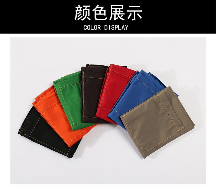 240g polyester cotton canvas copper buckle adjustable double pocket waterproof apron CFWQ12