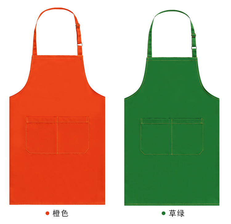 240g polyester cotton canvas copper buckle adjustable double pocket waterproof apron CFWQ12