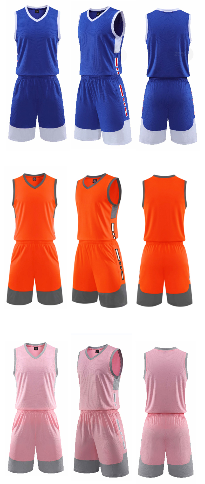 Splicing double side pocket basketball suit GLT-2025