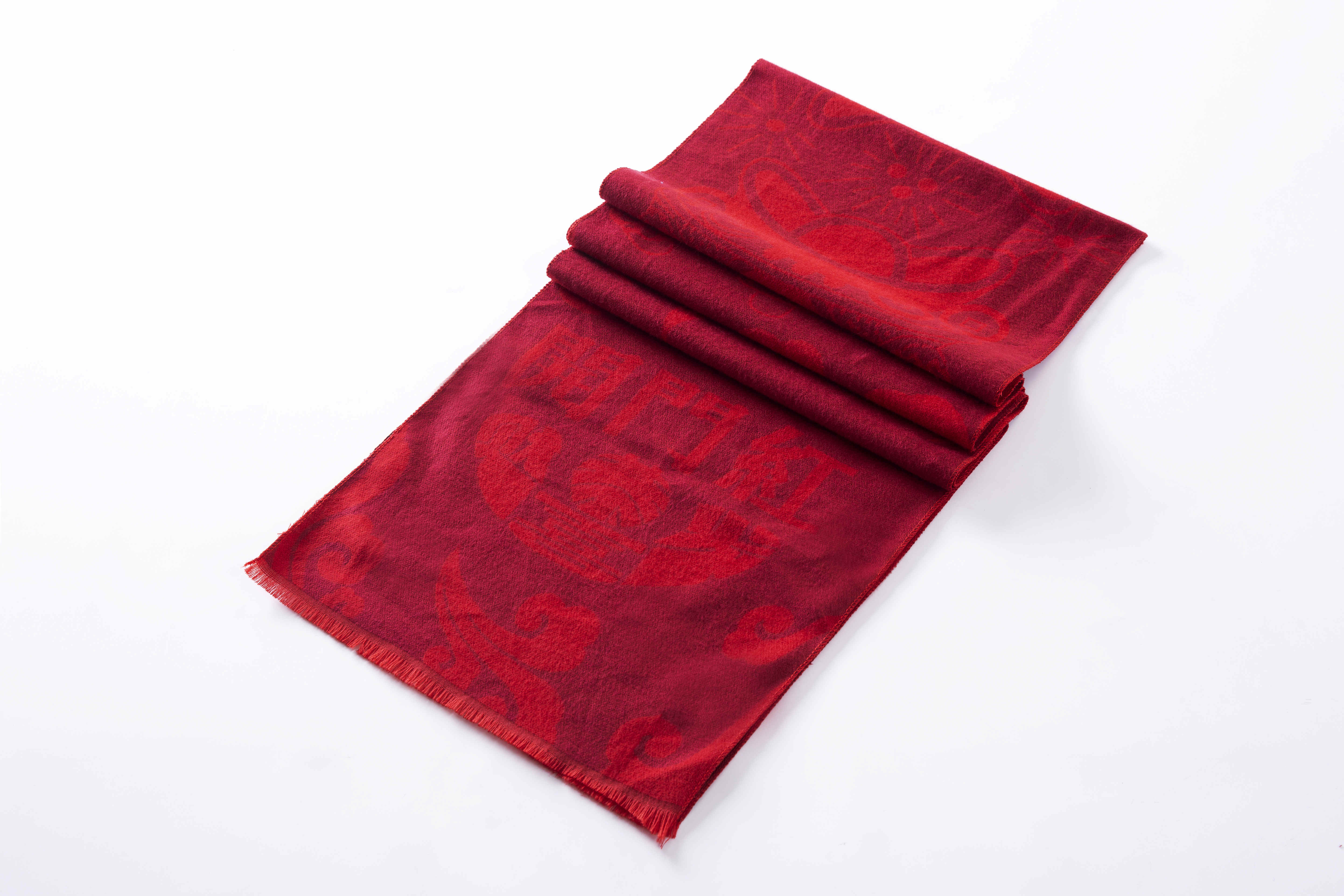 140g jacquard red scarf GT3-scarf 6