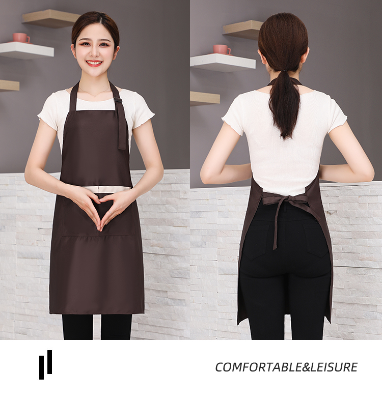 Fine imitation wool wear-resistant adjustable halter apron HD1-588A