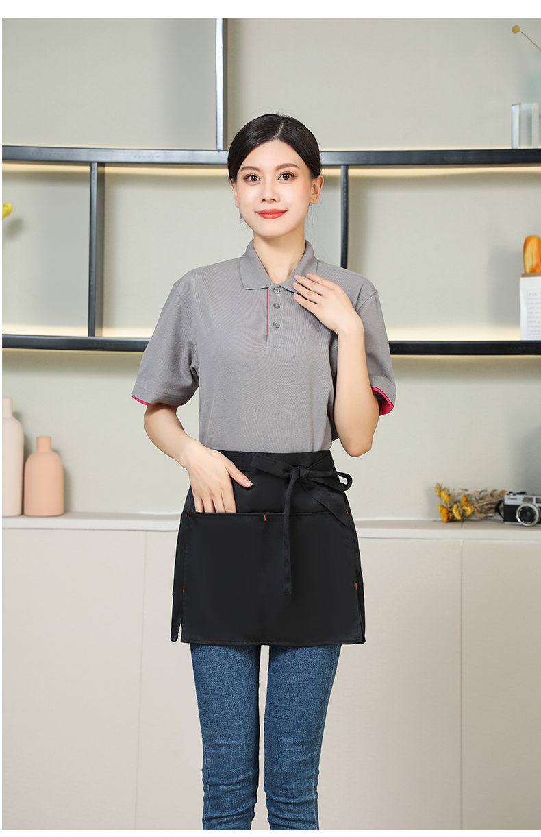 Workwear anti-fouling split super short apron HD1-slit half apron