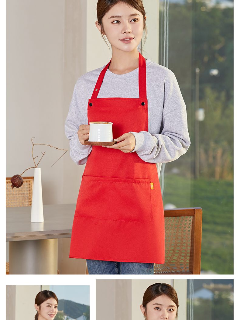 Workwear waterproof and anti-fouling halter neck apron H15-H999