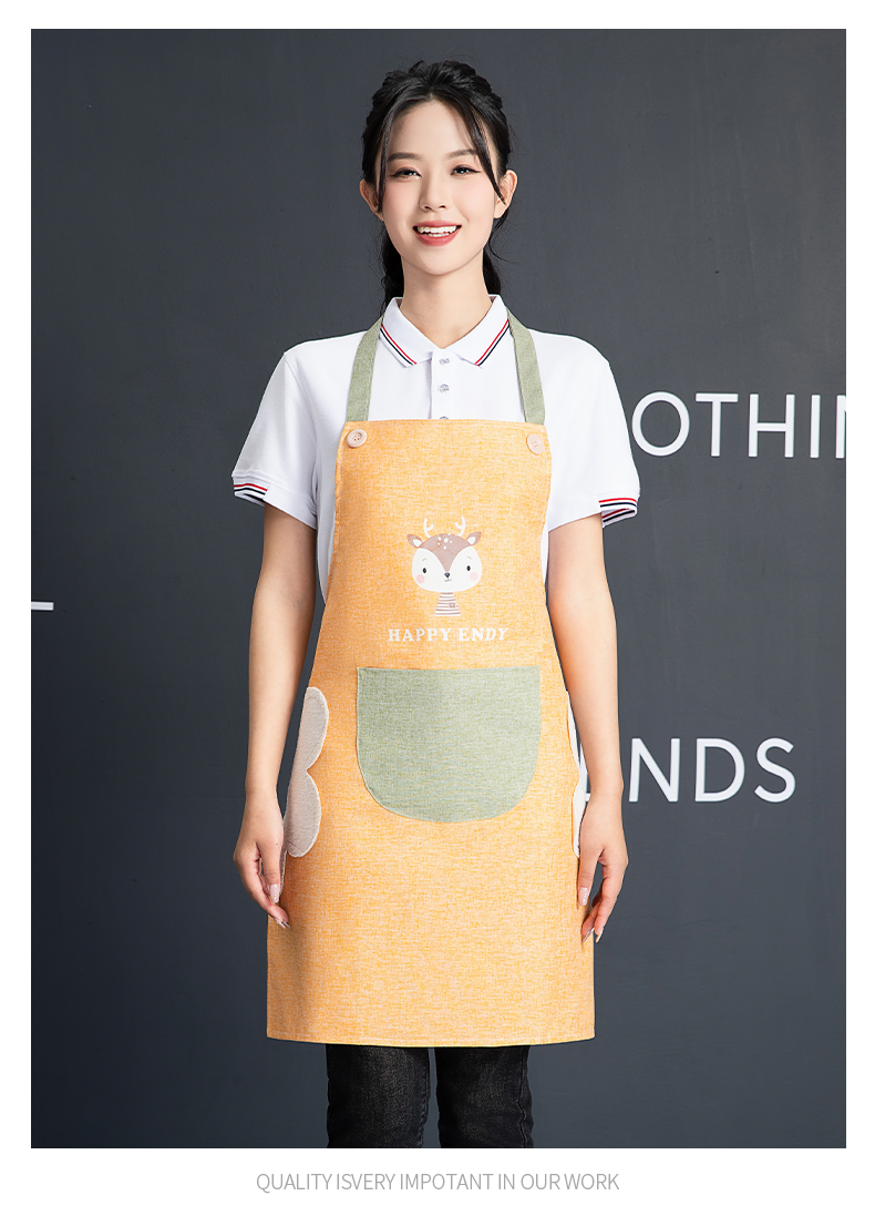 Cationic waterproof and dirt-resistant home apron U01-J01