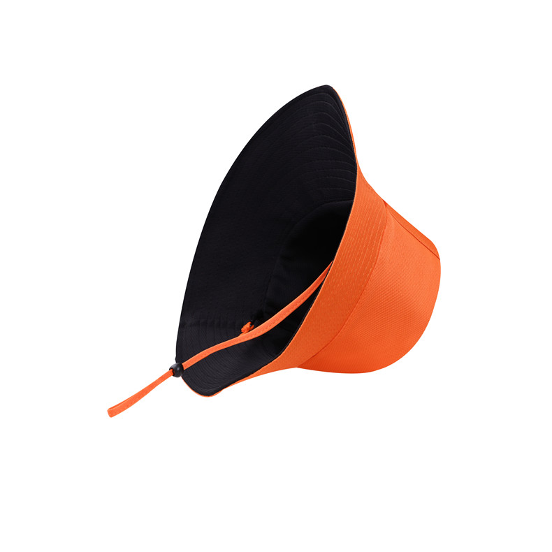 Bucket hat series double-sided large brim sun hat with adjustable windproof rope D27-CZD132