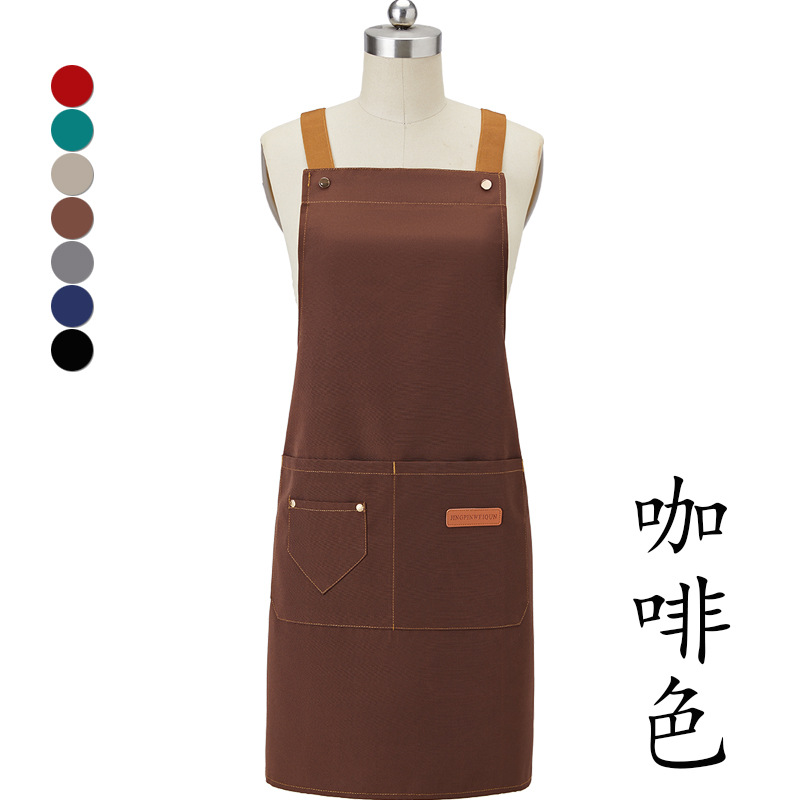 Canvas waterproof halter apron B05-Waterproof canvas