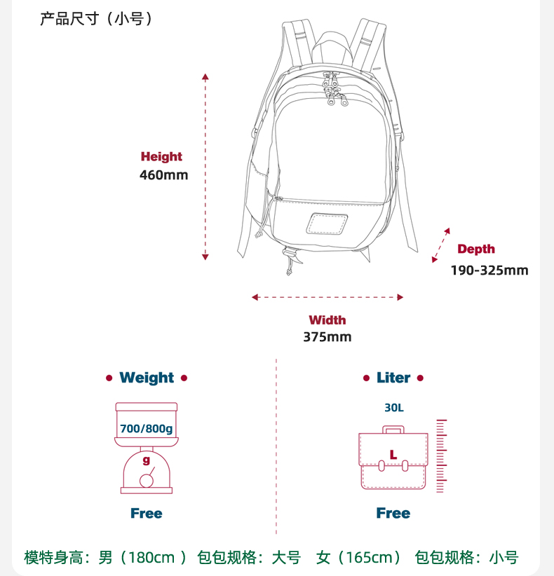 Fashionable and versatile composite fabric backpack (upgraded version) G04-5011