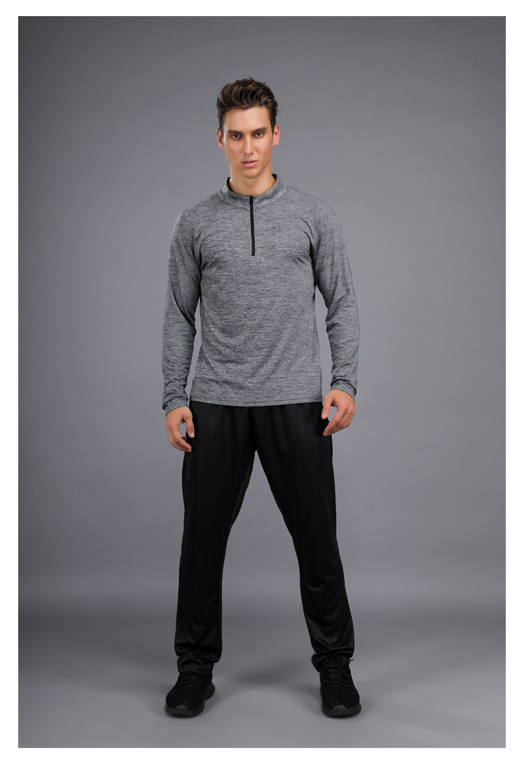 Half zip quick-drying sports casual long-sleeved men GB5-P21