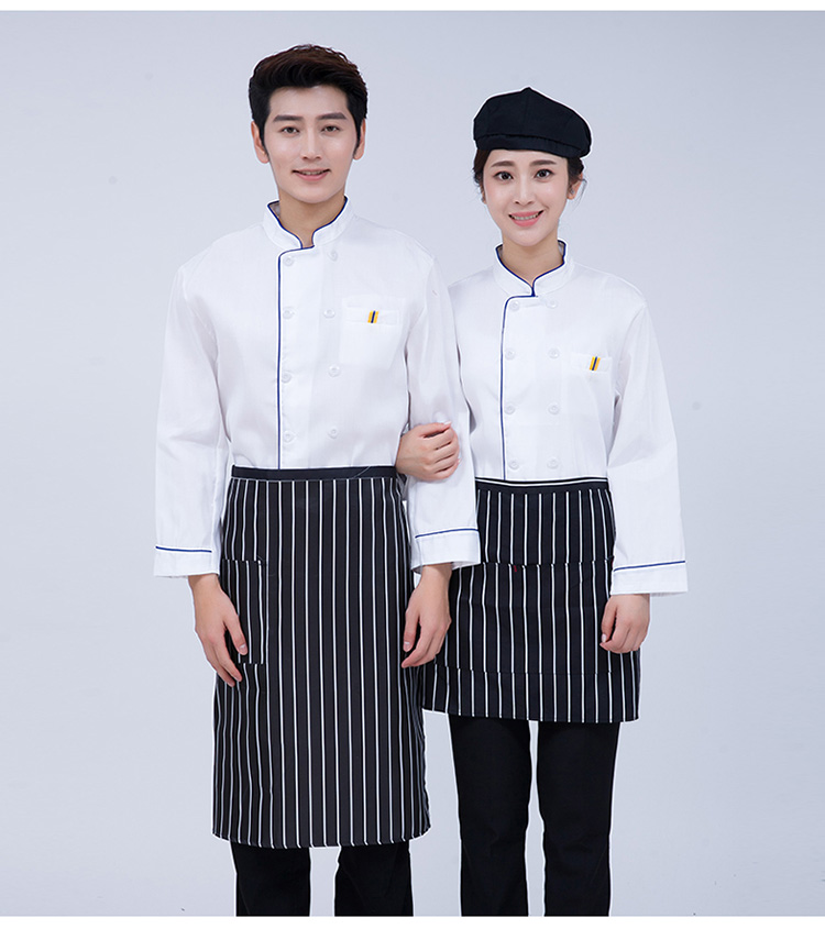 Chinese restaurant chef striped apron H03-513