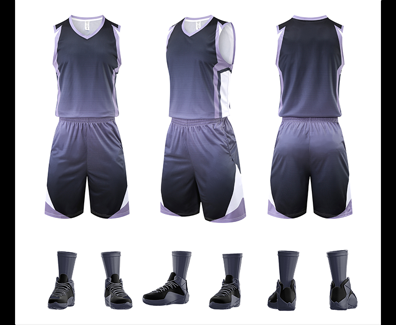 Gradient color basketball uniform suit GR1-1981 men