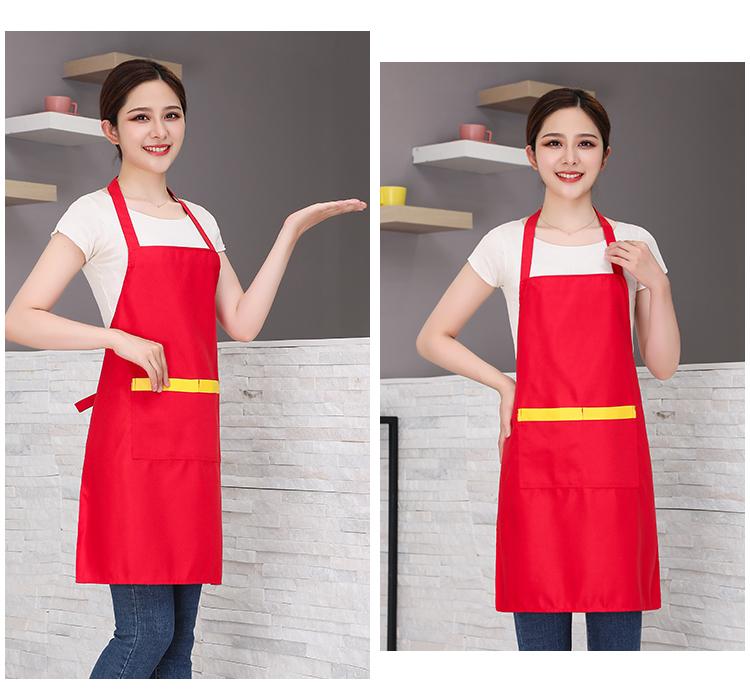 Fine imitation wool wear-resistant adjustable halter apron HD1-588A