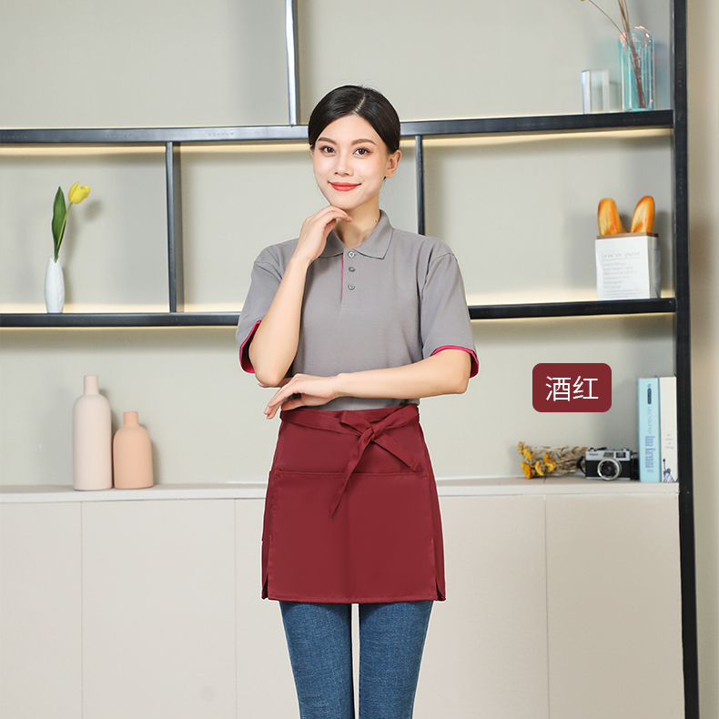 Workwear anti-fouling split super short apron HD1-slit half apron