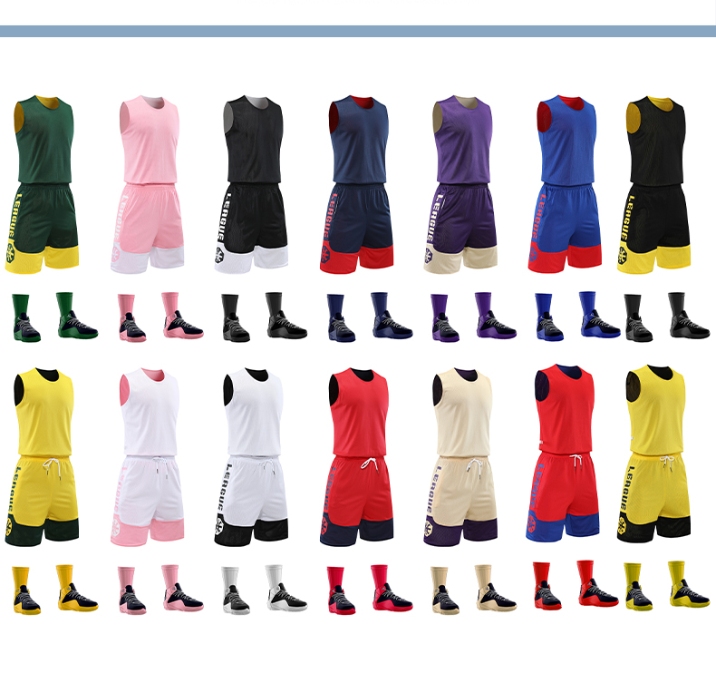 Double-sided sports basketball suit 62-2071