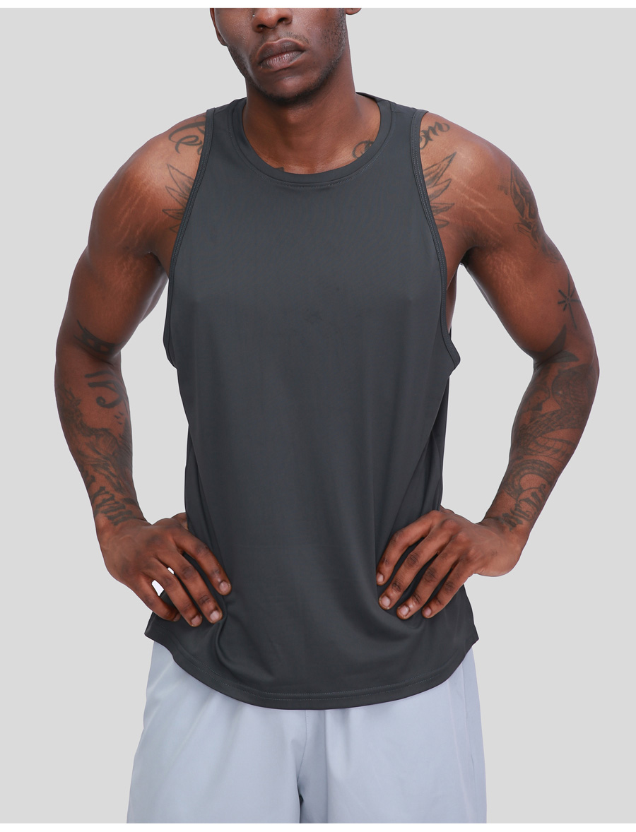 Outdoor sports quick-drying elastic round neck vest D26-90