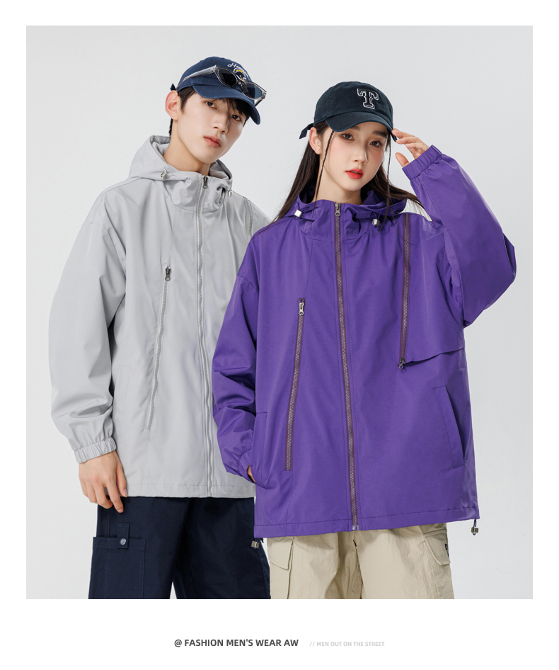 Three-proof technology tooling functional style couple single-layer jacket KE3-030JK01