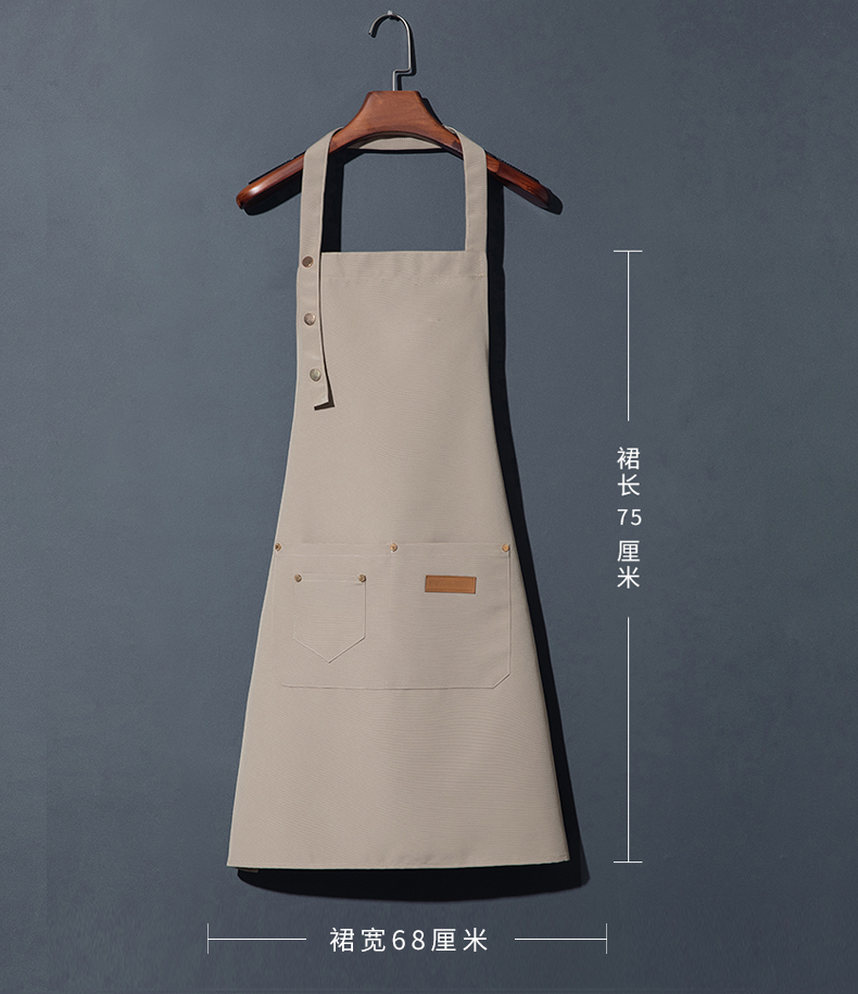 Canvas three-button waterproof halter apron H27-189