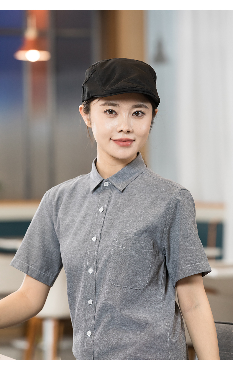 Simple casual double-sided elastic waiter beret H01-523