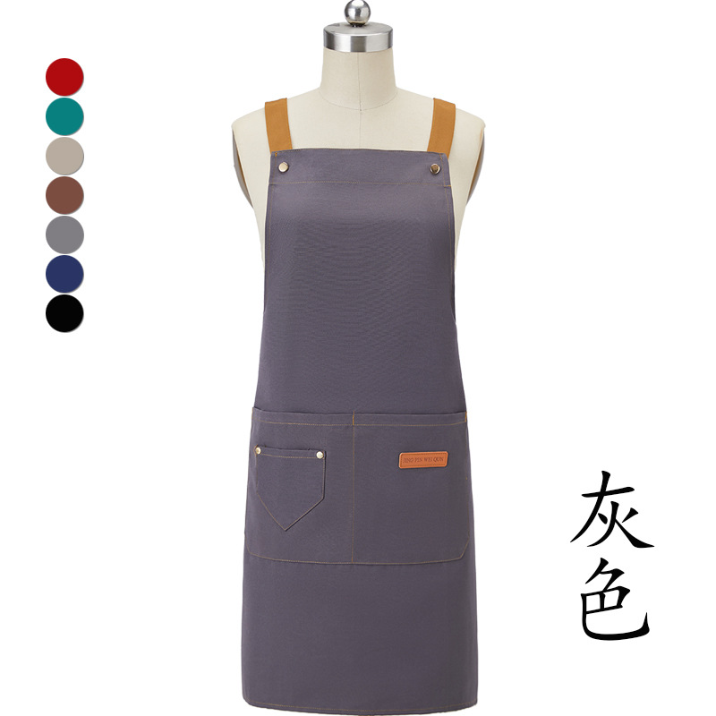 Canvas waterproof halter apron B05-Waterproof canvas