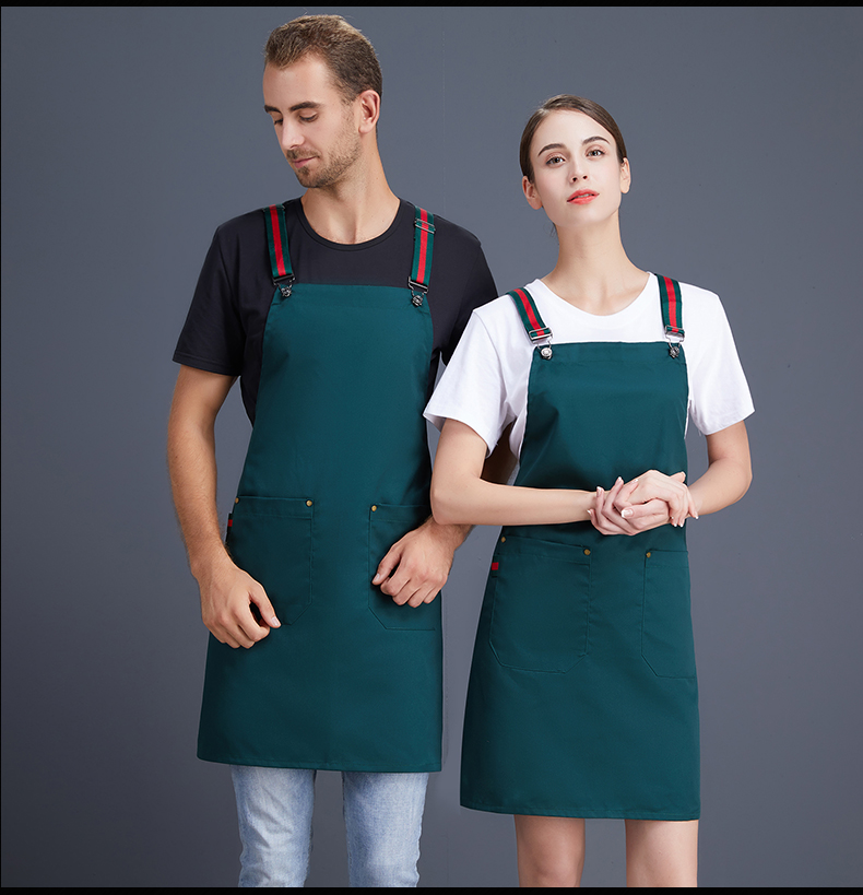 Canvas color webbing adjustable shoulder apron N01-20D291-20D295