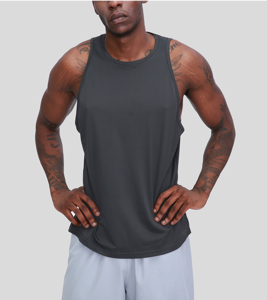 Outdoor sports quick-drying elastic round neck vest D26-90