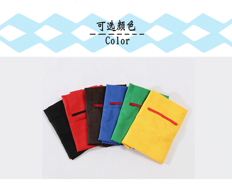 200g twill polyester-cotton fabric fashionable metal buckle one-shoulder apron for children CFWQ11 children clothing