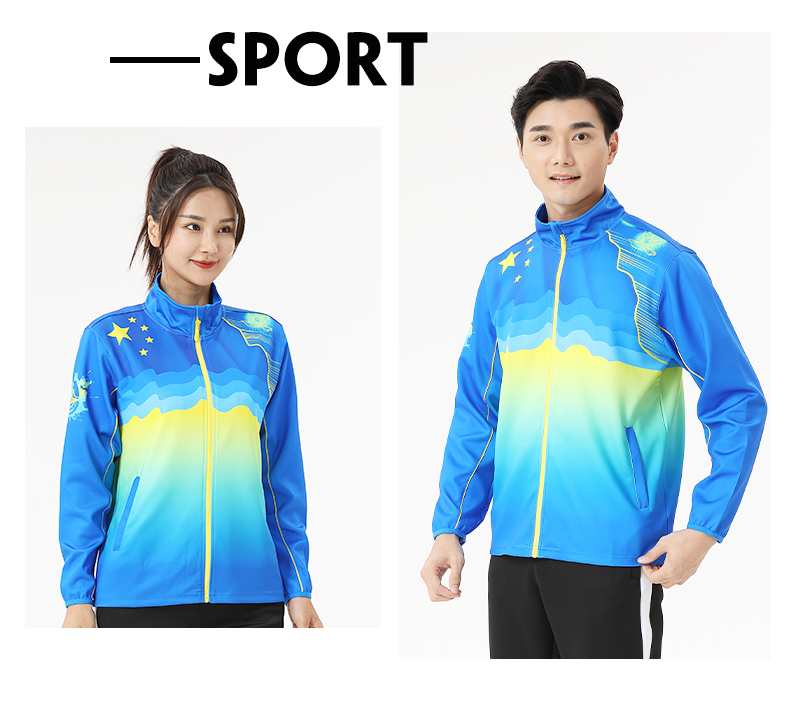 Casual sports badminton clothing stand collar top couple style 110-920 top