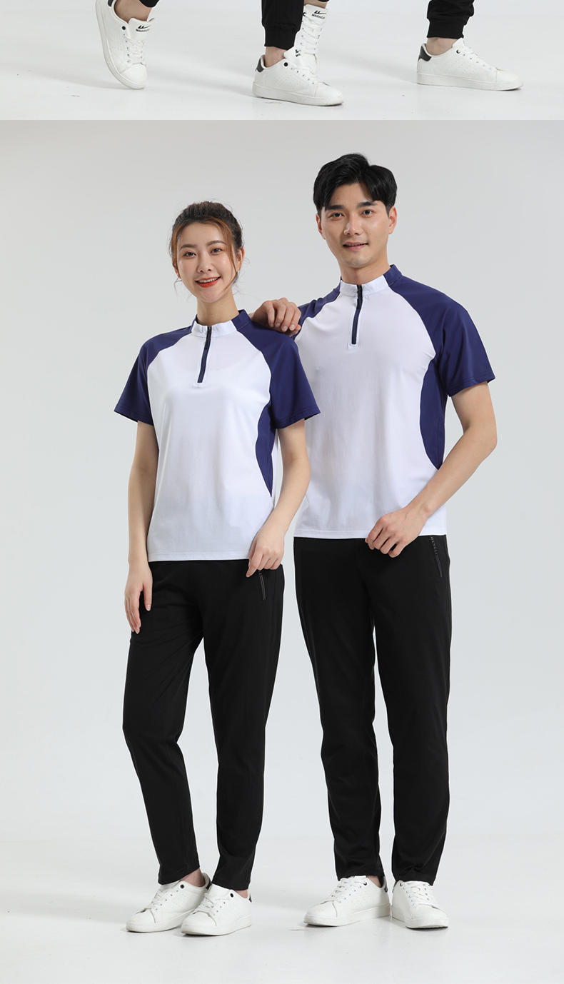 Casual sports lapel short-sleeved training suit general style 110-1803