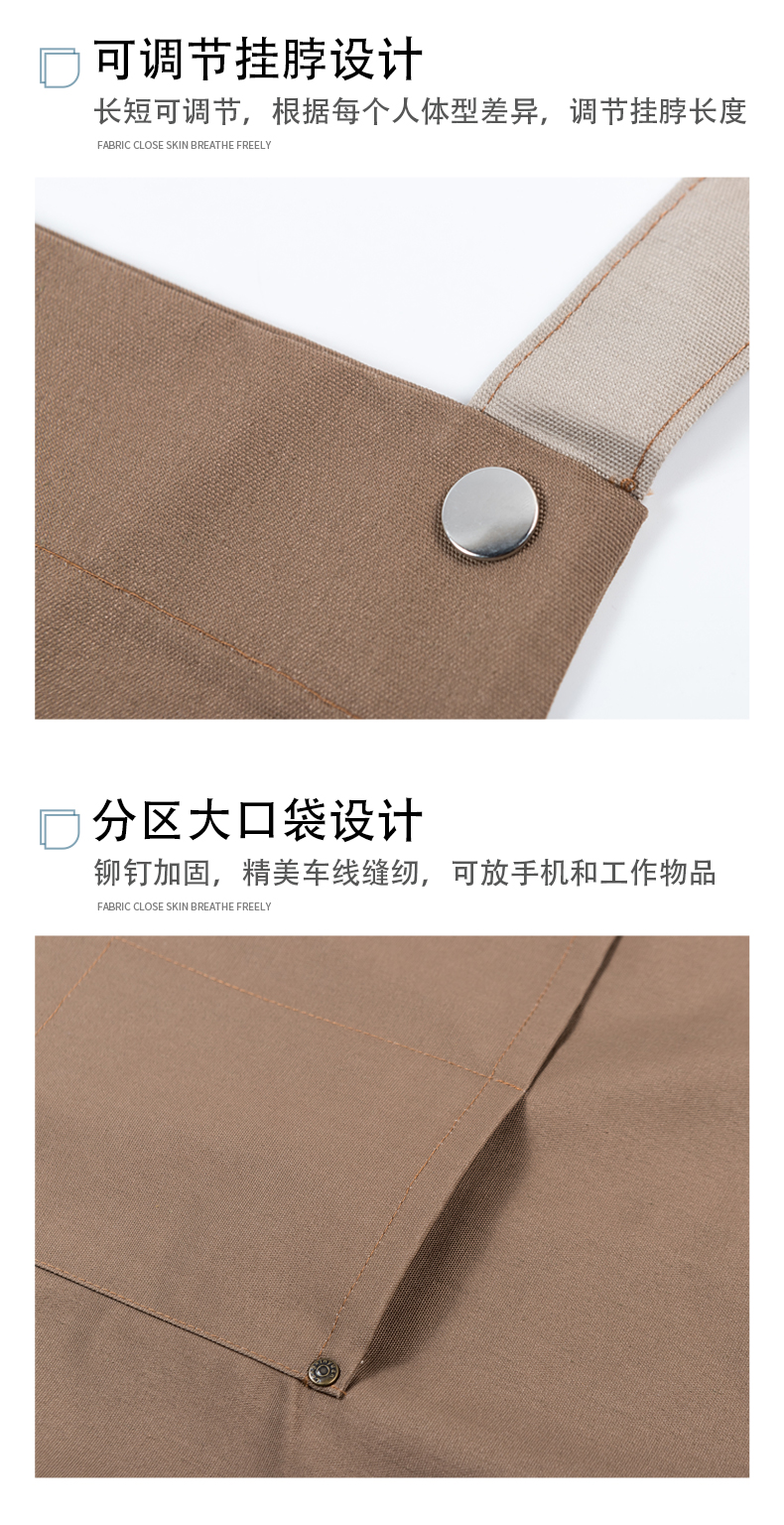 Kitchen apron canvas halter apron universal style H01-221