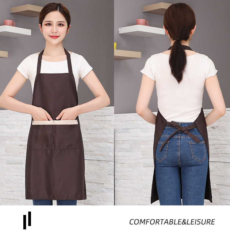 Fine imitation wool wear-resistant adjustable halter apron HD1-588A