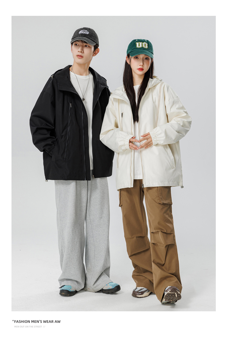 Three-proof technology tooling functional style couple single-layer jacket KE3-030JK01