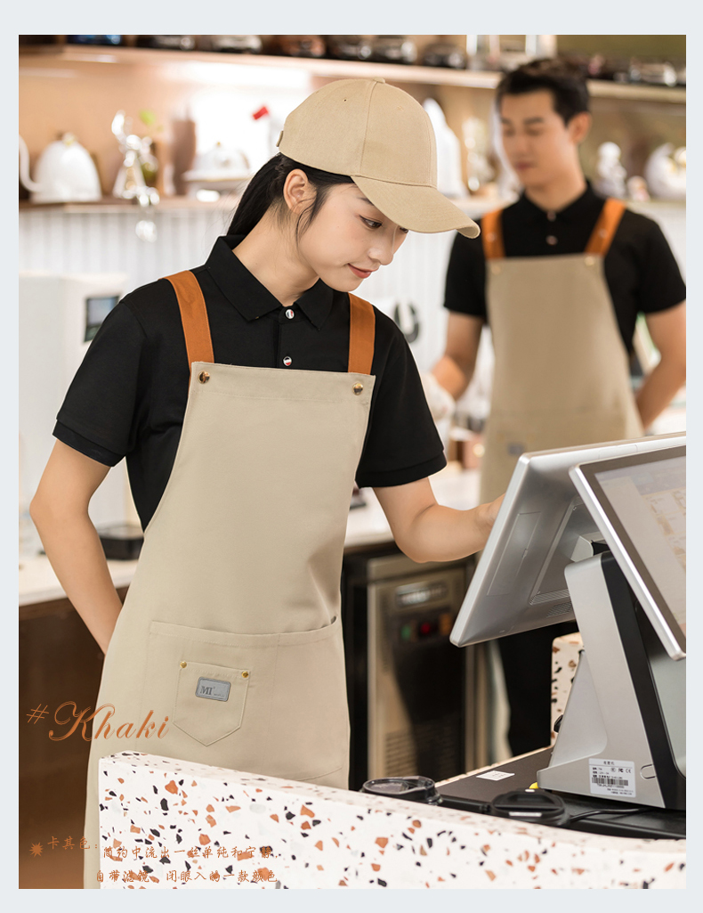 Canvas waterproof shoulder apron H01-509