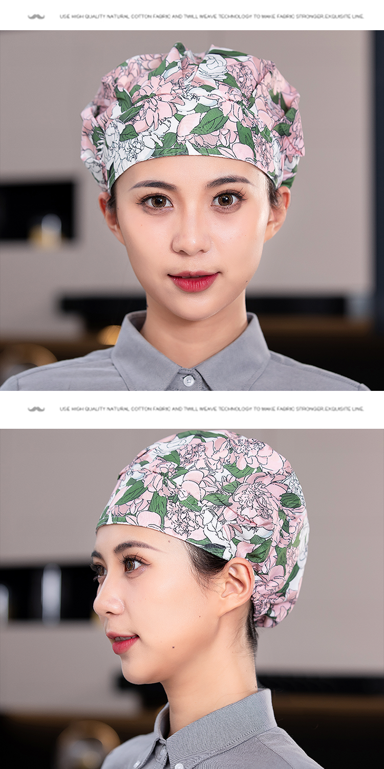 Korean style folding polyester elastic work cap N01-801-827