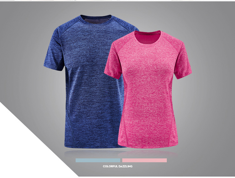 Quick-drying solid color sports round neck short-sleeved T-shirt men KB-8912