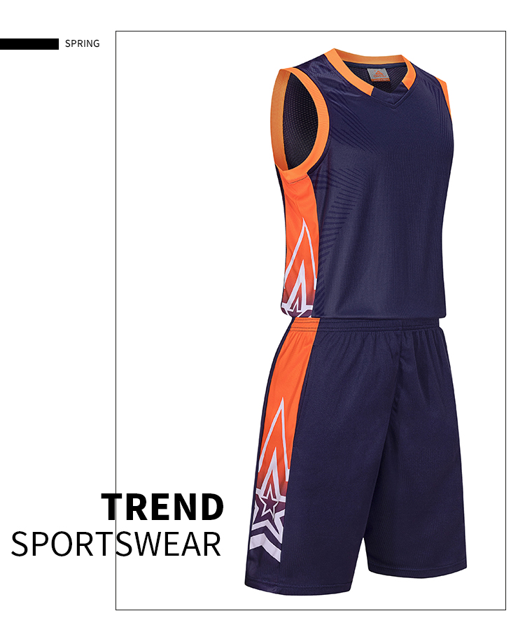 Polyester sports basketball suit GJ3-8030