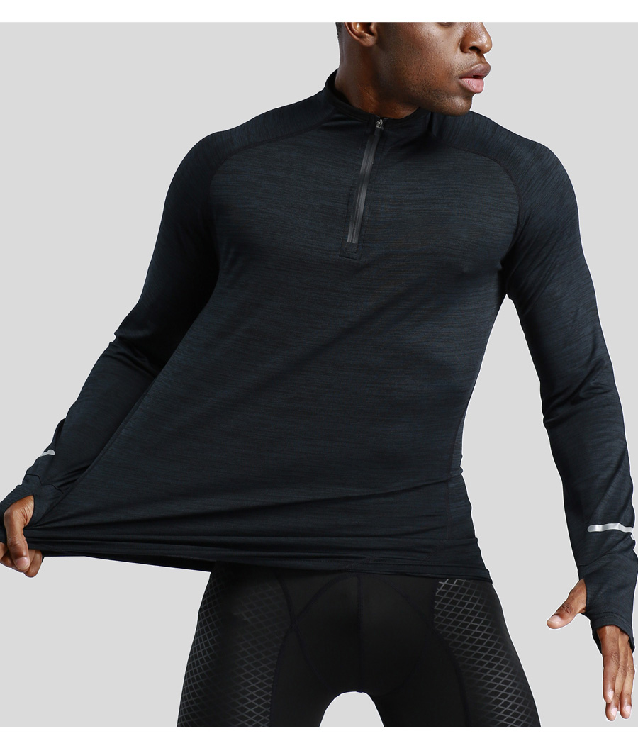 Cationic zipper stand collar sports outdoor exercise long sleeve tights universal style D26-42