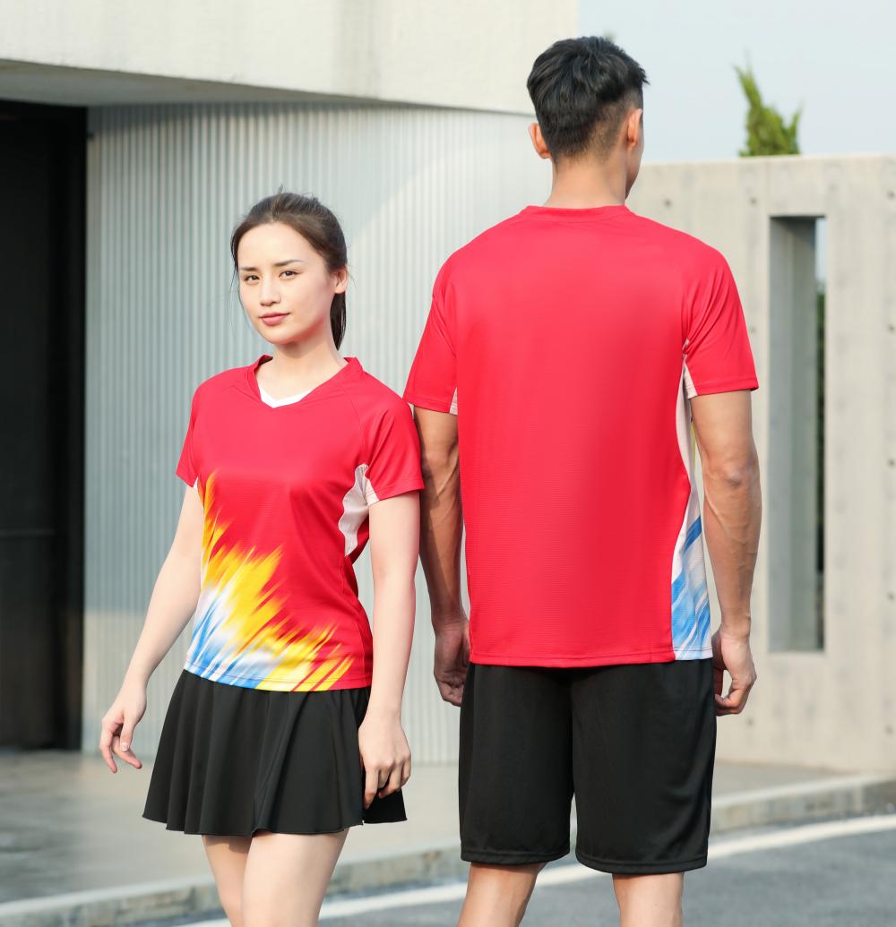 Sweat-absorbent, breathable and quick-drying couple table tennis and badminton suit GJ3-7371 men style (pick up the next day)