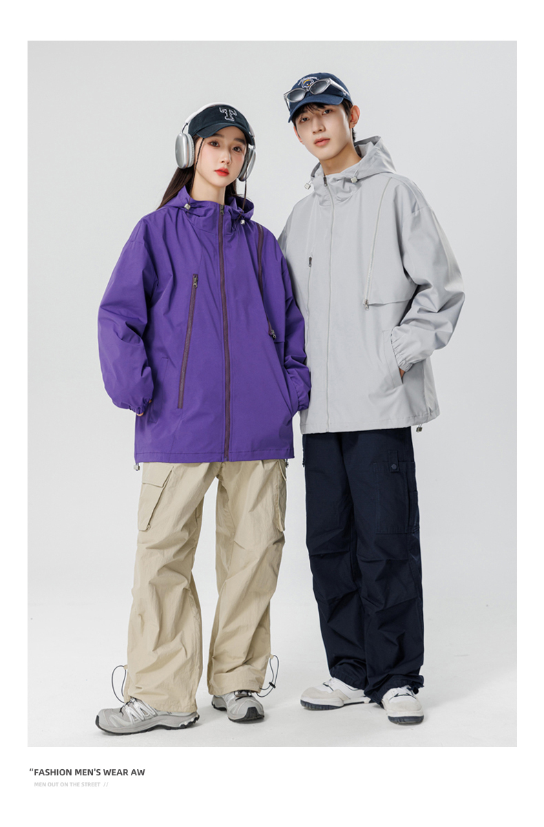 Three-proof technology tooling functional style couple single-layer jacket KE3-030JK01