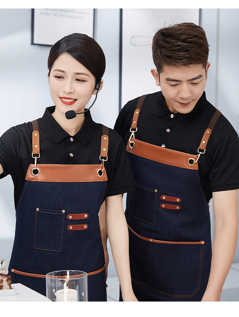 Cross Strap Thickened Denim Apron U01-A52