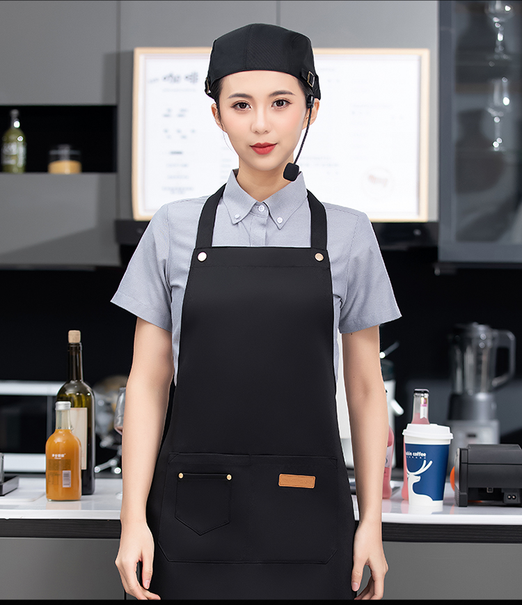 Workwear waterproof fabric solid color halter neck apron N01-586-594