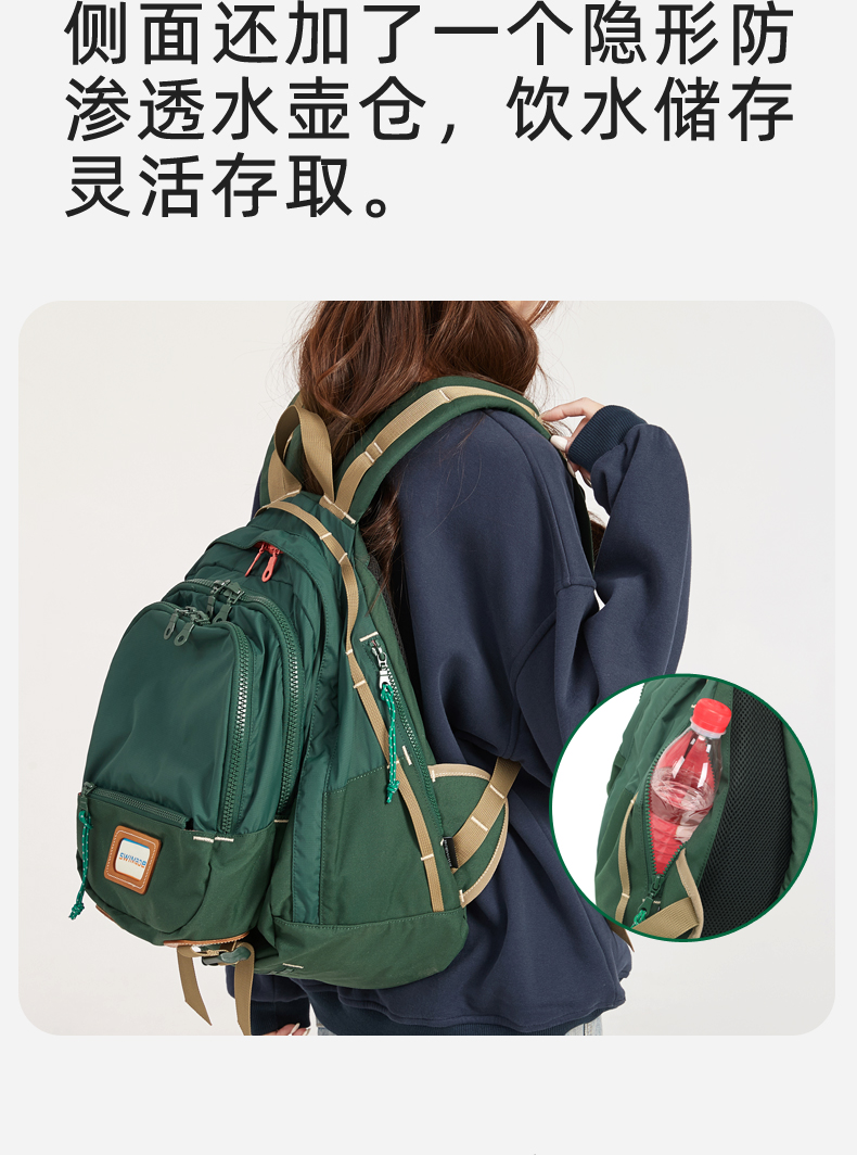 Fashionable and versatile composite fabric backpack (upgraded version) G04-5011