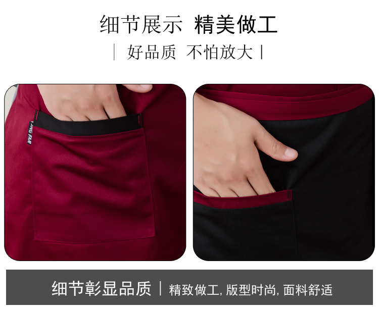 Polyester cotton long apron B02-E0201002