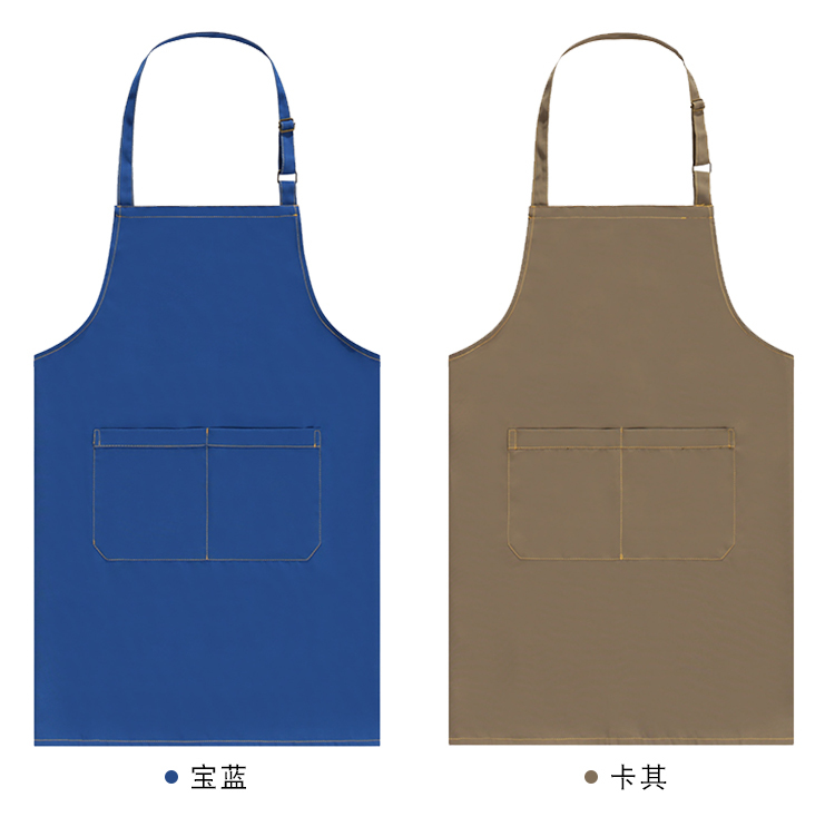 240g polyester cotton canvas copper buckle adjustable double pocket waterproof apron CFWQ12