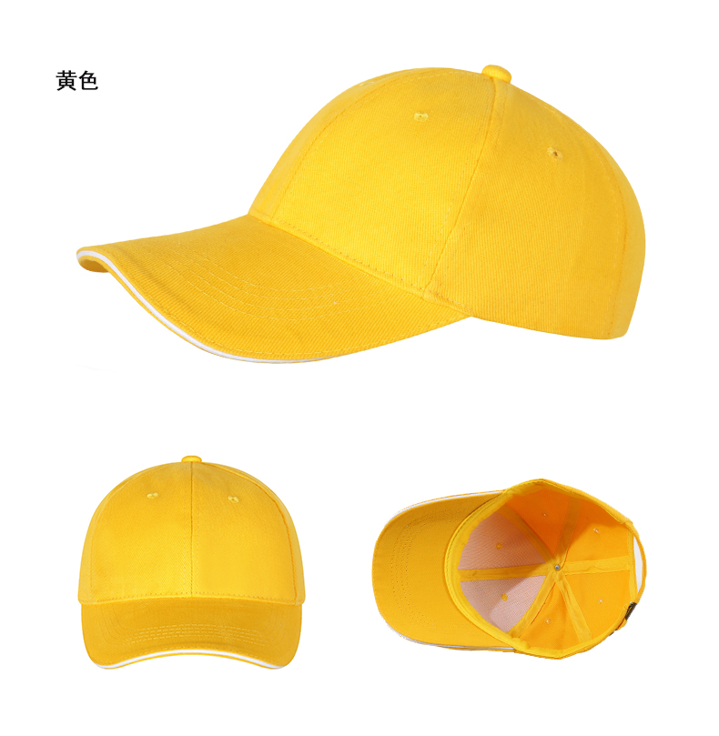 Gauze brushed copper buckle clip edge six-panel baseball cap CF812