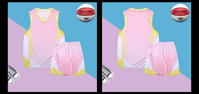 Gradient color basketball uniform suit GR1-1981 men