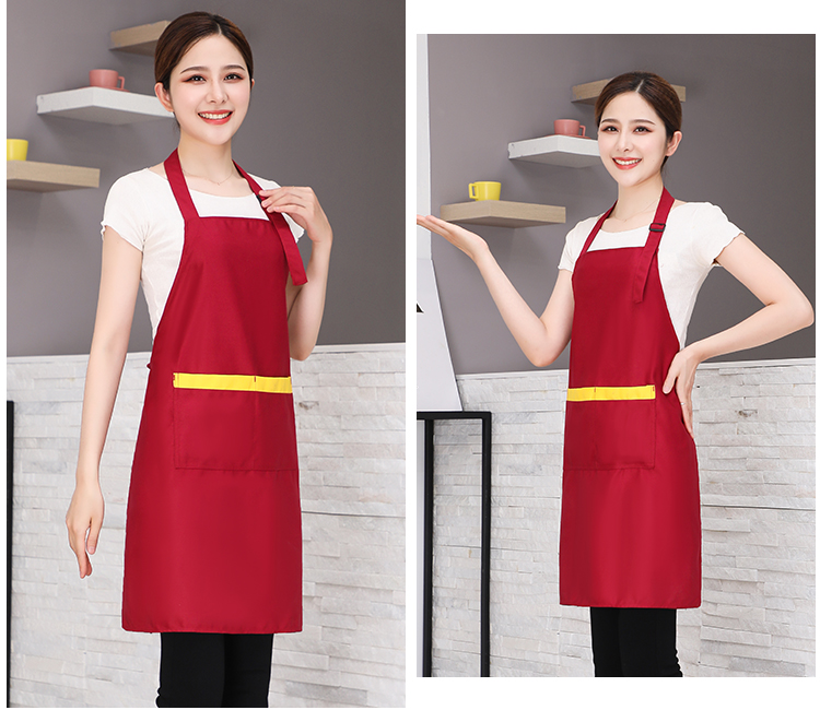 Fine imitation wool wear-resistant adjustable halter apron HD1-588A