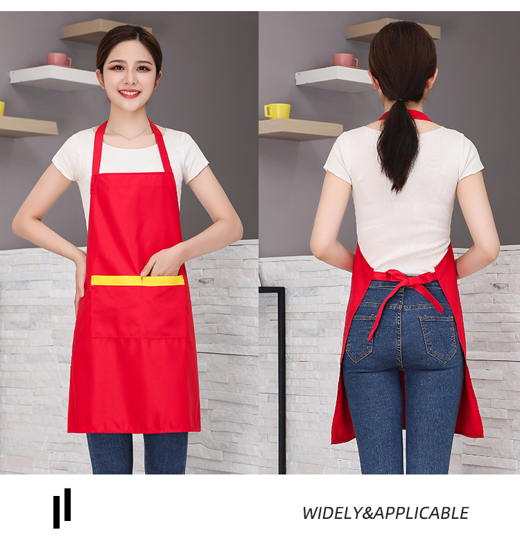 Fine imitation wool wear-resistant adjustable halter apron HD1-588A