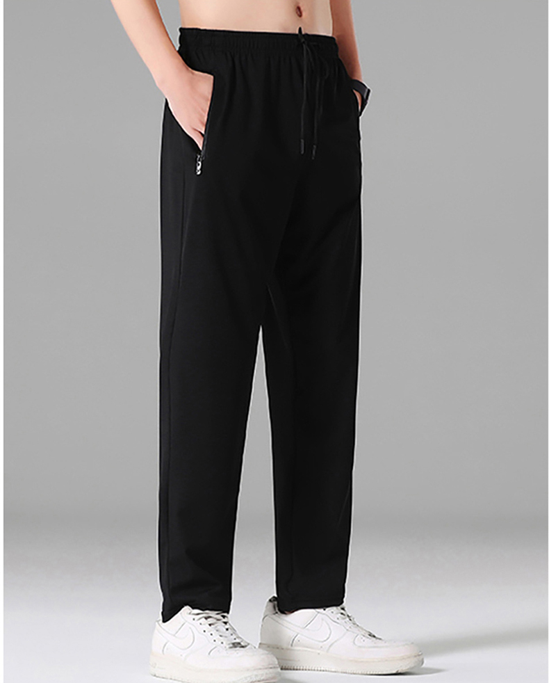 Elastic pocket zipper drawstring sports trousers KD2-RZ020