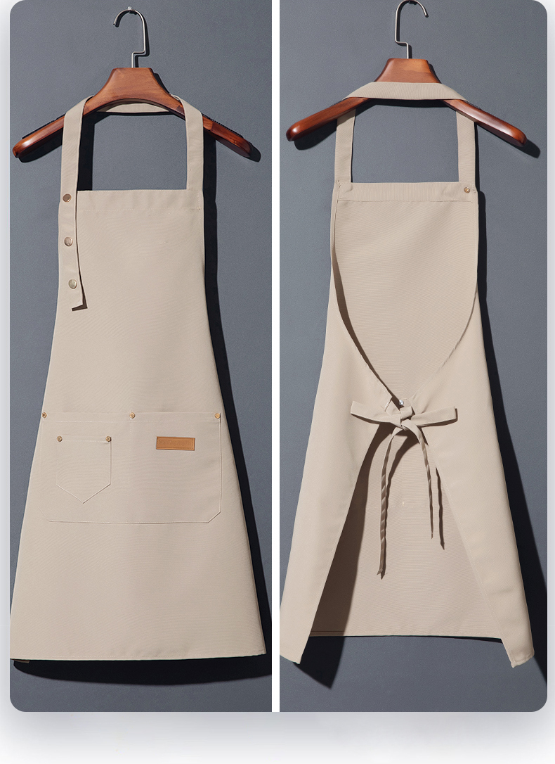 Canvas three-button waterproof halter apron H27-189