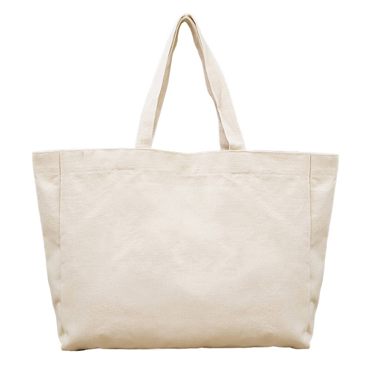 12A polyester-cotton Japanese style large canvas bag with bottom and side buckles GJ60-FB09